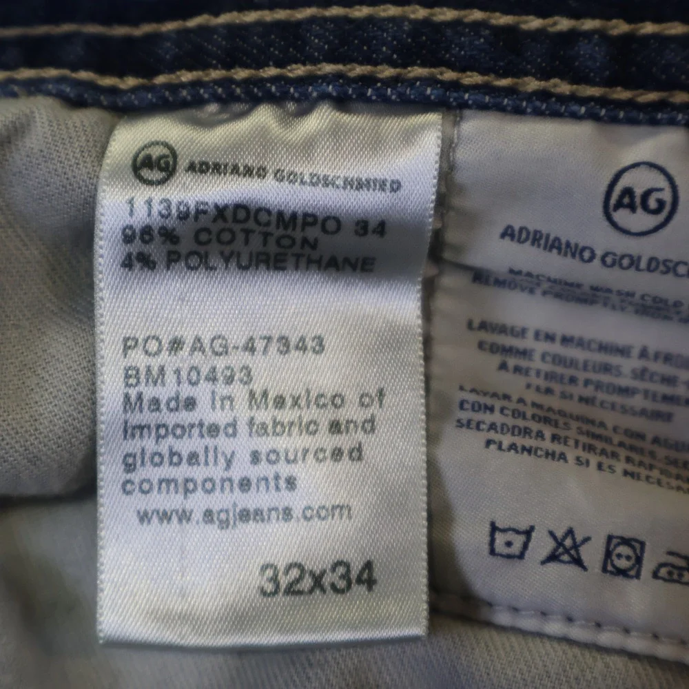 AG Adriano Goldschmied The Dylan Slim Skinny Jeans Dark Wash 32x34 1139FXDCMPO